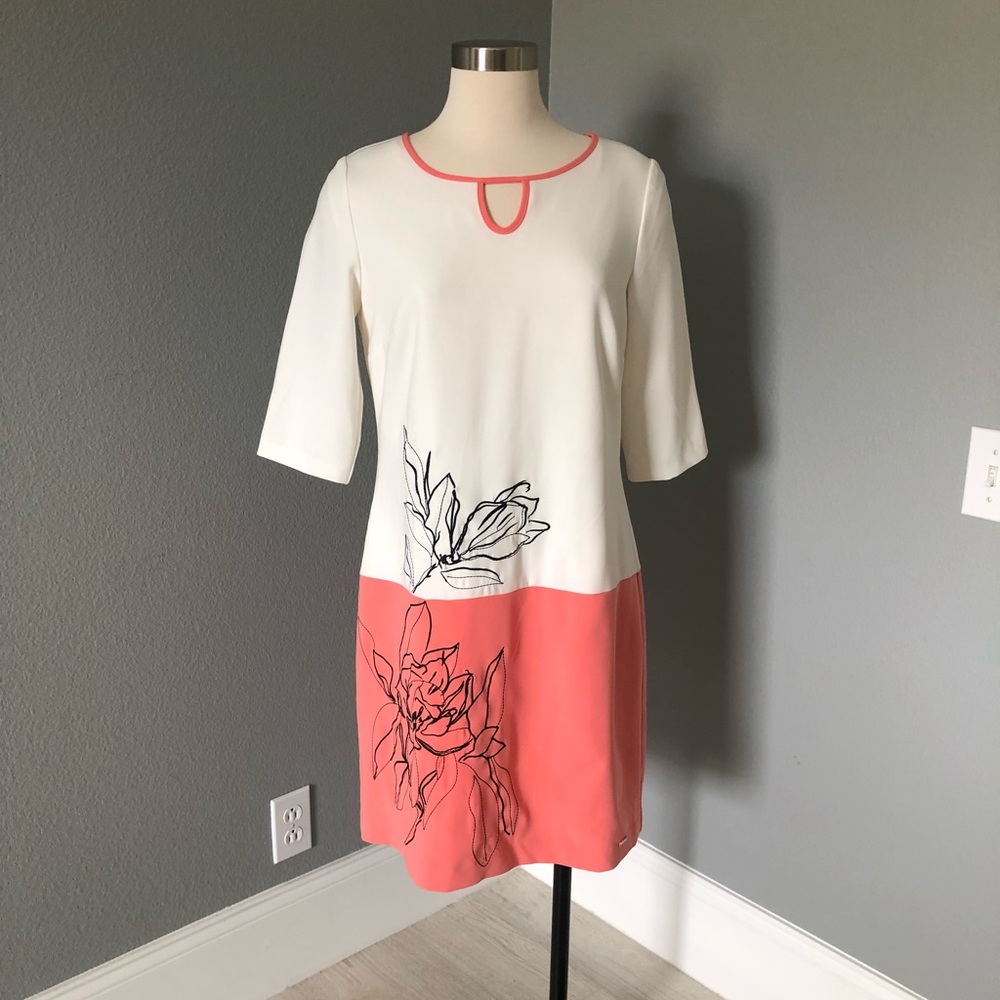 Monnari Color Block Embroidered Shift Dress